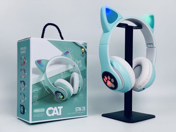 STN-28 Cute cat Wireless Bluetooth headphone led light random color