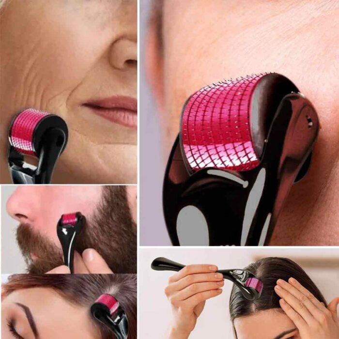 Derma Roller Facial & Hair Therapy Micro-Needle 540 Hair Regrowth Beard Growth Anti Hair Loss Treatment Thinning - Image 7