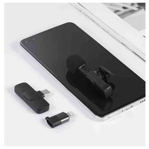 K9 Dual Microphone Mic Plug & Play Usb Type C & Ios Wireless Lavalier Microphone Auto Sync Noise Reduction No App Or Bluetooth Needed- Dual Mic - Image 5