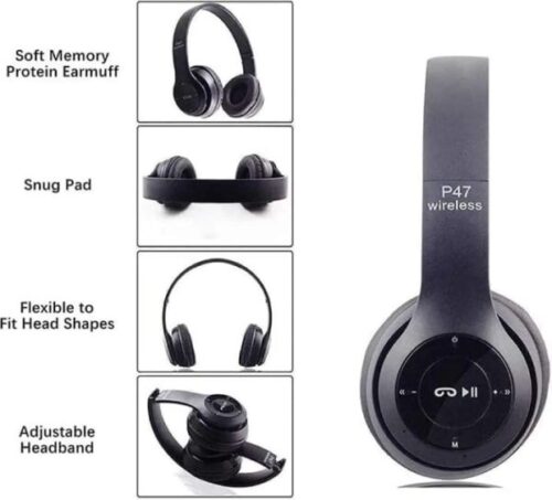 P47 Wireless Headphones Invincible Ultra Small Bluetooth Headset For Gaming (random Color) - Image 3