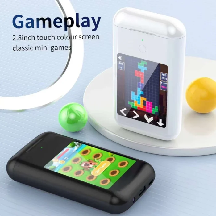 TF20 Box 3in1 Earbuds With Power Bank & Multimedia Display (Random Color) - Image 6